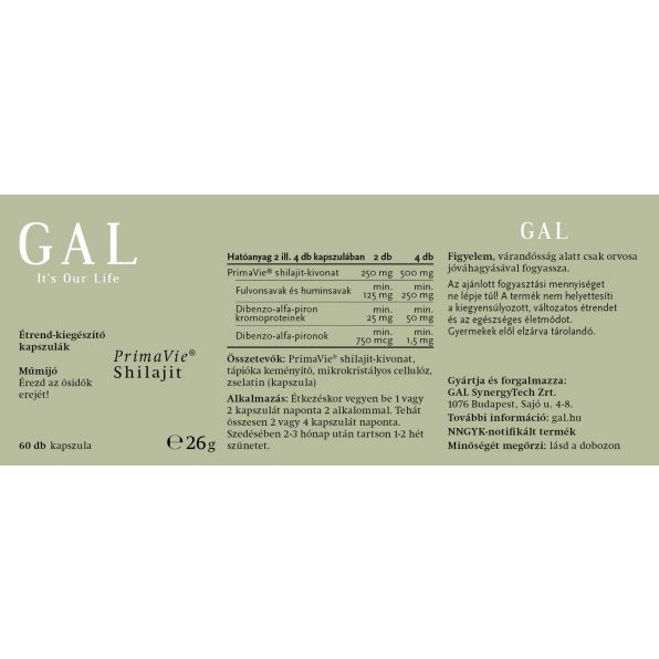 GAL PrimaVie® Shilajit